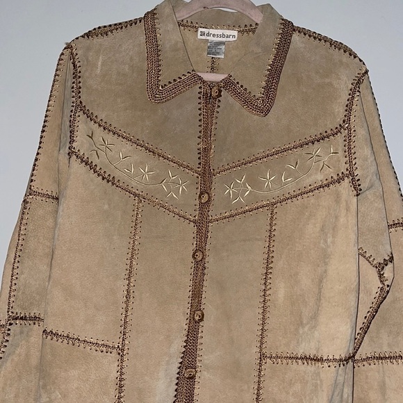 NWOT Dress Batn Boho Fringe leather Blend jacket - Picture 5 of 9